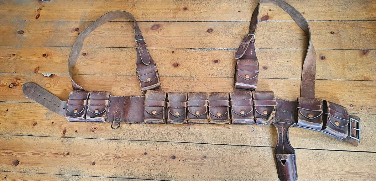 German South West Africa leather ammo belt/bandolier.