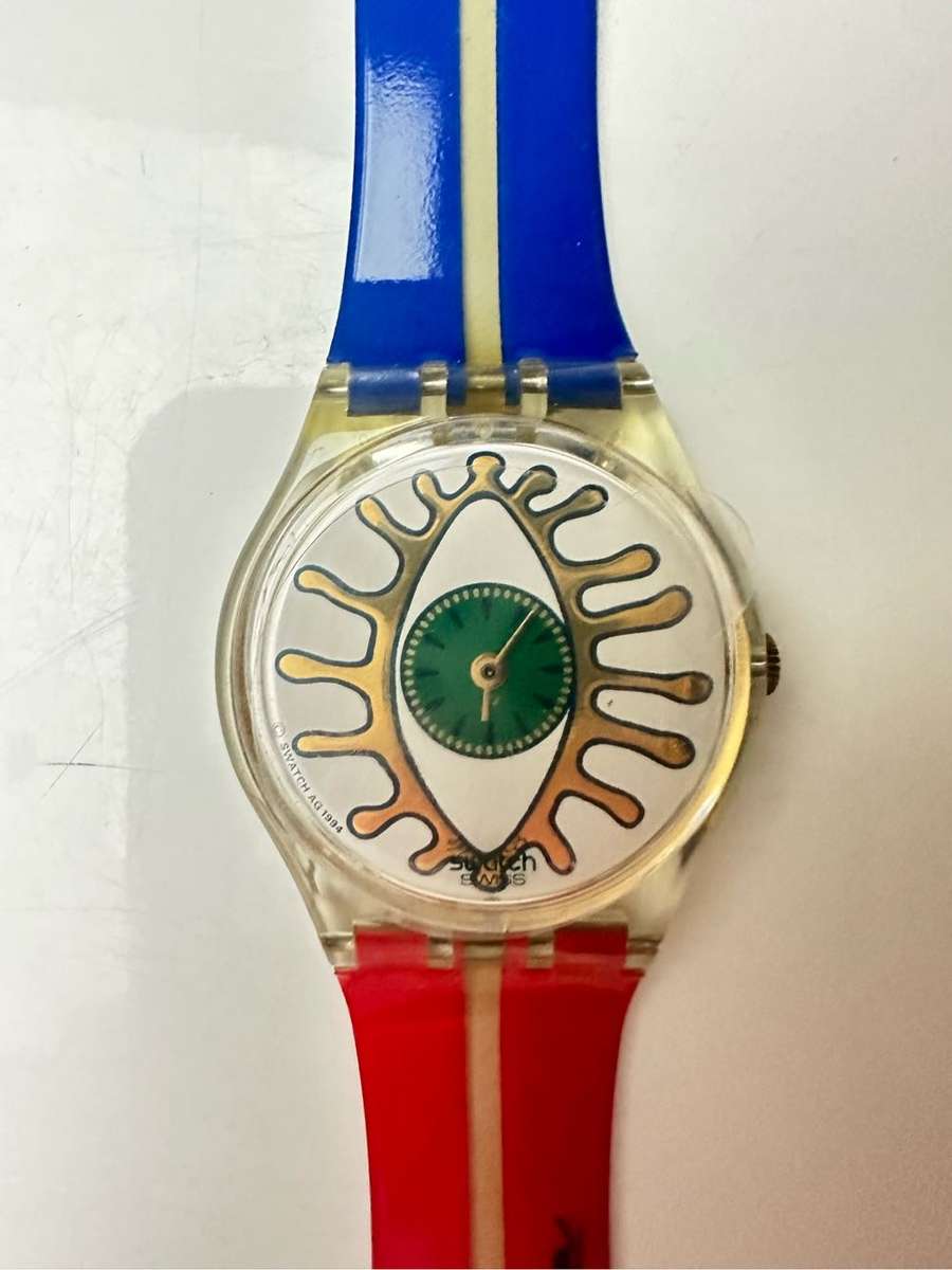 1995 MINT VINTAGE SWATCH ARTISTS EIGA-SHI GZ141 BY AKIRA KUROSAWA `100 YEARS OF CINEMA` WATCH