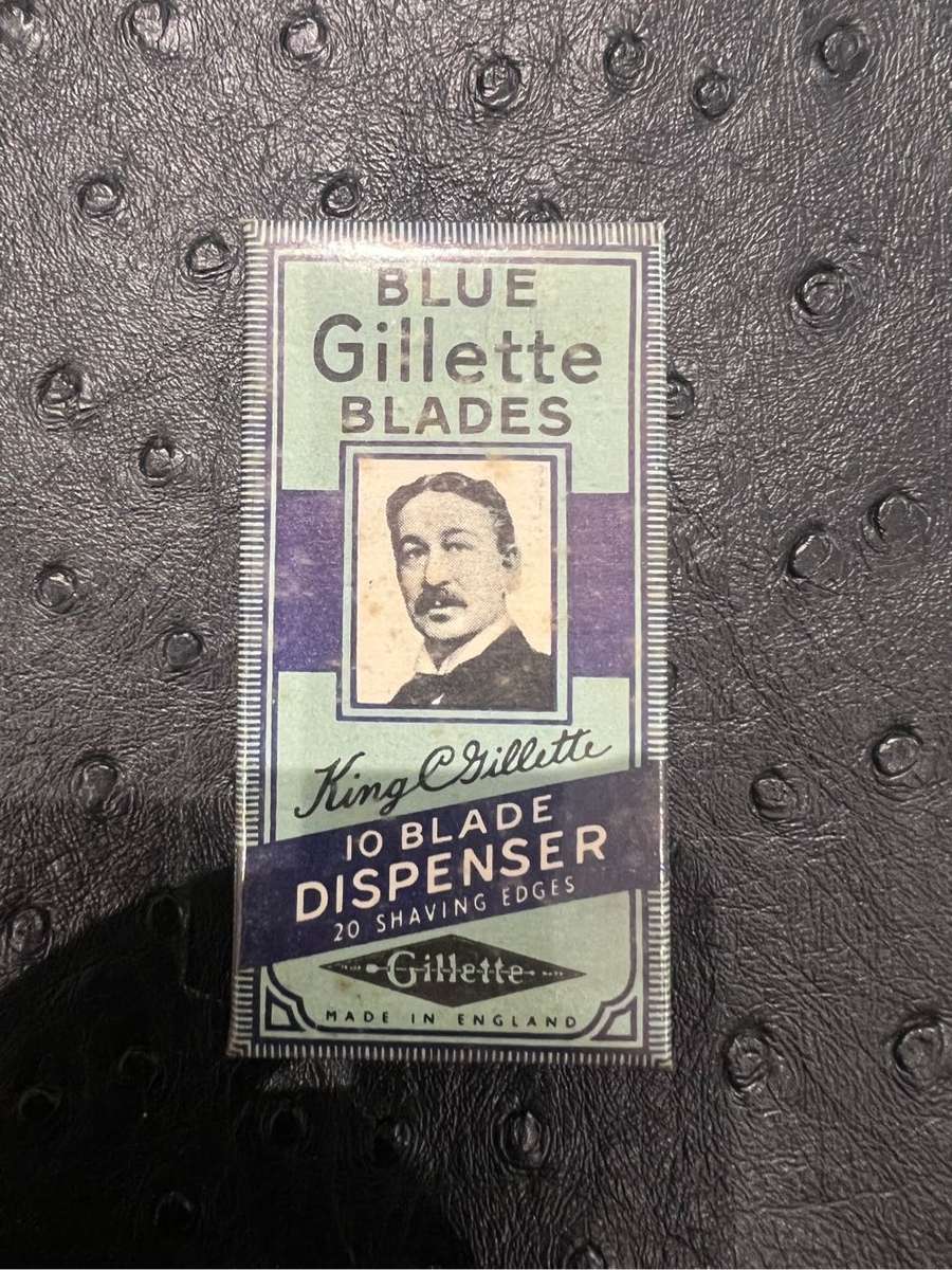 10 Gilette Blue Blades Vintage