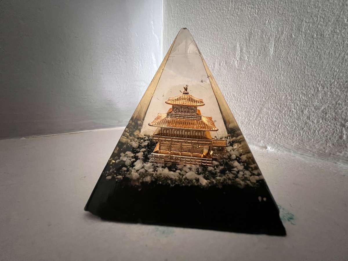 Japanese temple resin pyramid