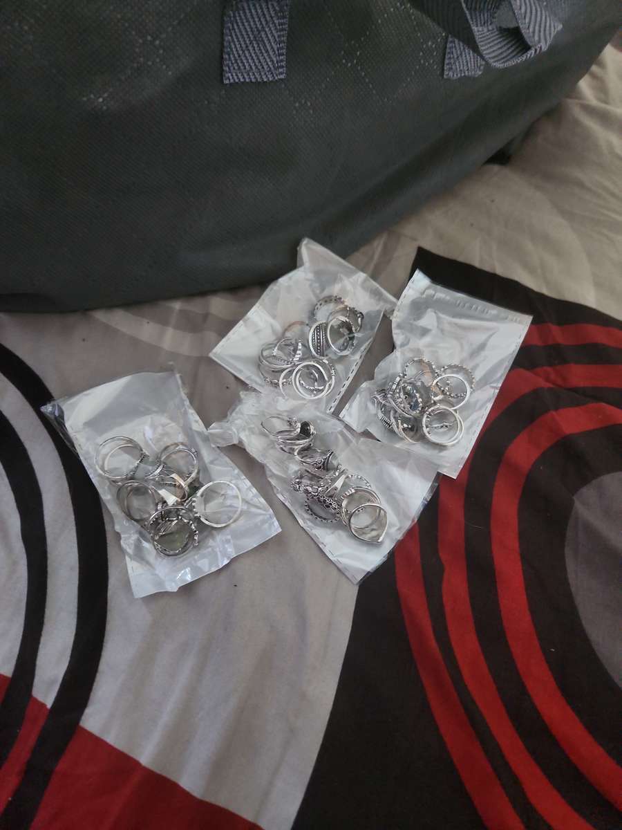 Bulk bag of 50 various woman's rings