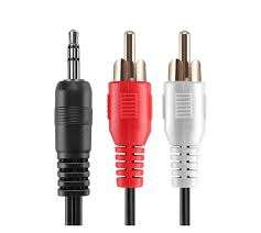 3.5mm Aux to 2 x Male RCA Cable