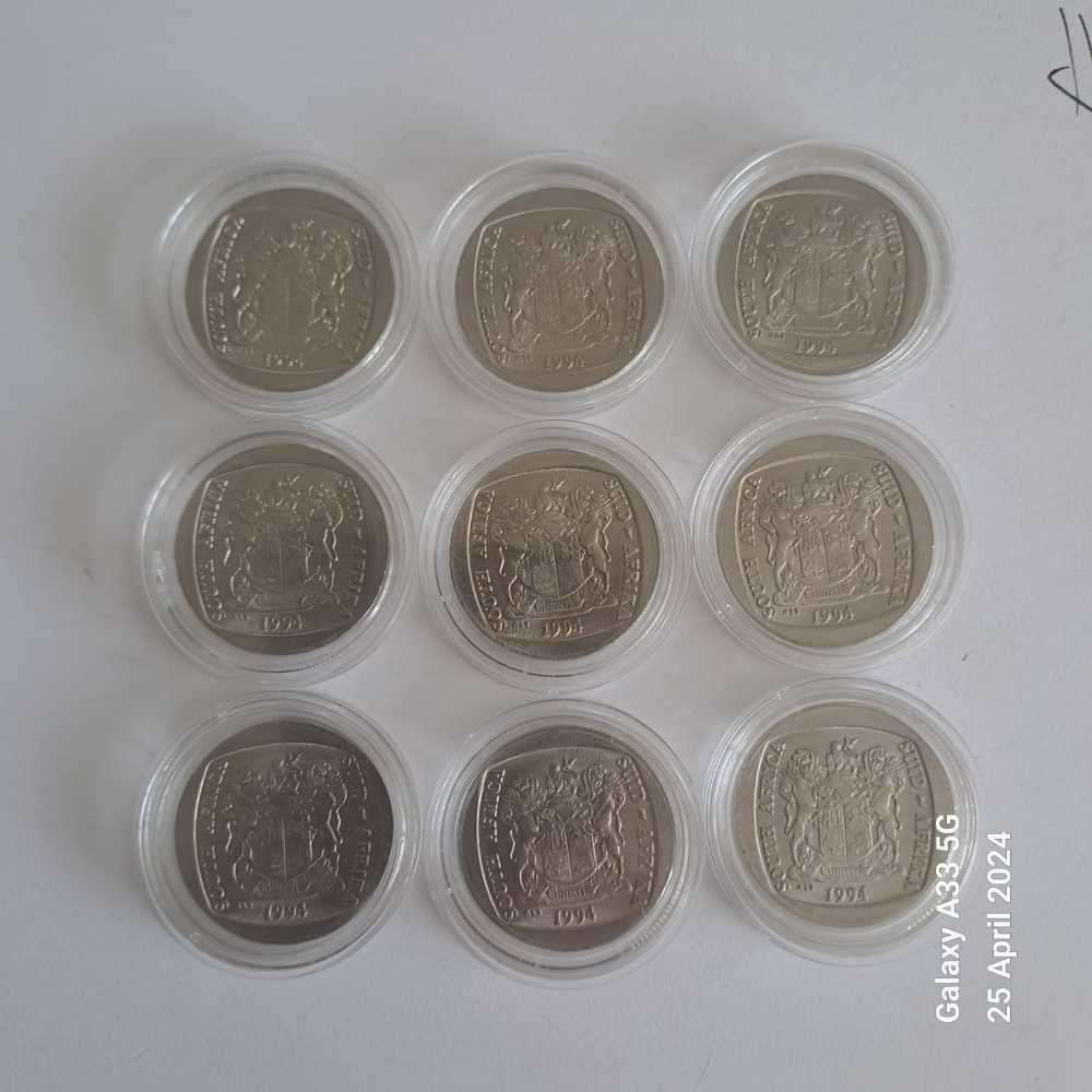 1994 Inauguration R5 Mandela Coins - Ungraded