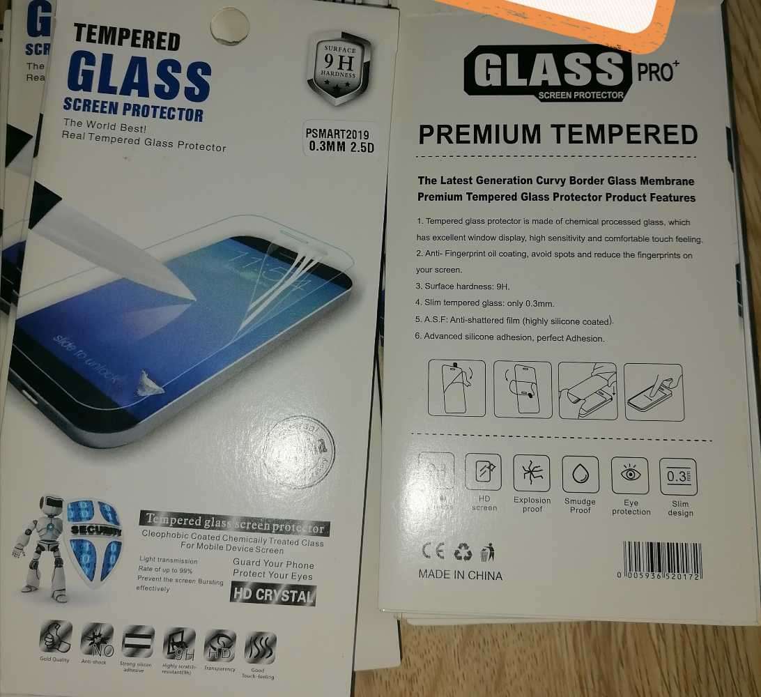 Glass protective screen