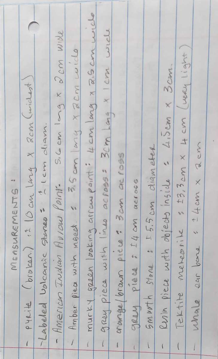 Tektite meteorite, Volcanic stones/beads, Fossils, Indian arrow point