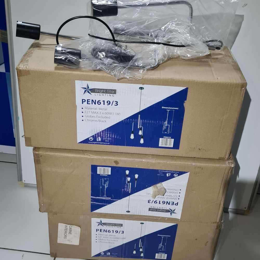 260cm long Metal 3-light pendant lights