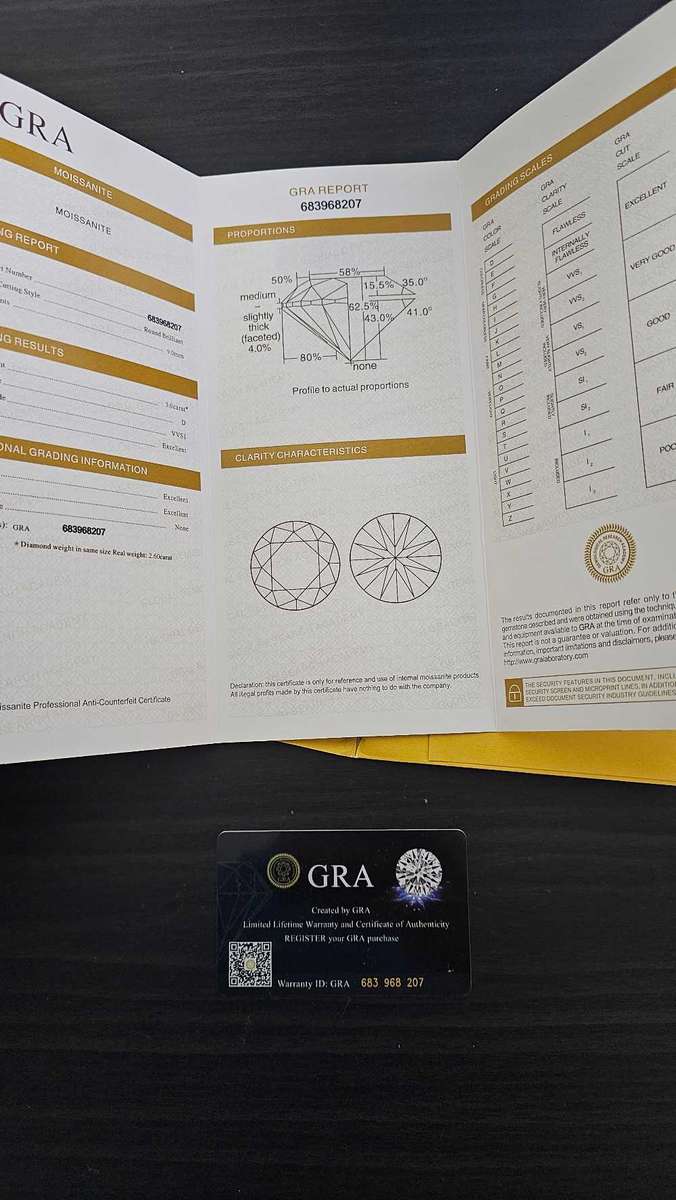 3 Carat Moissanite ring