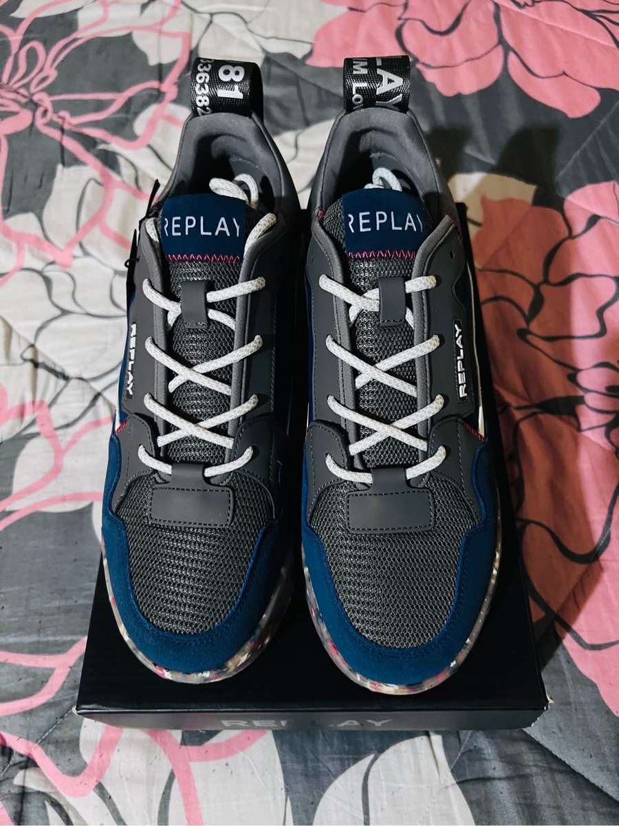 Replay field classic blue/gray sneakers