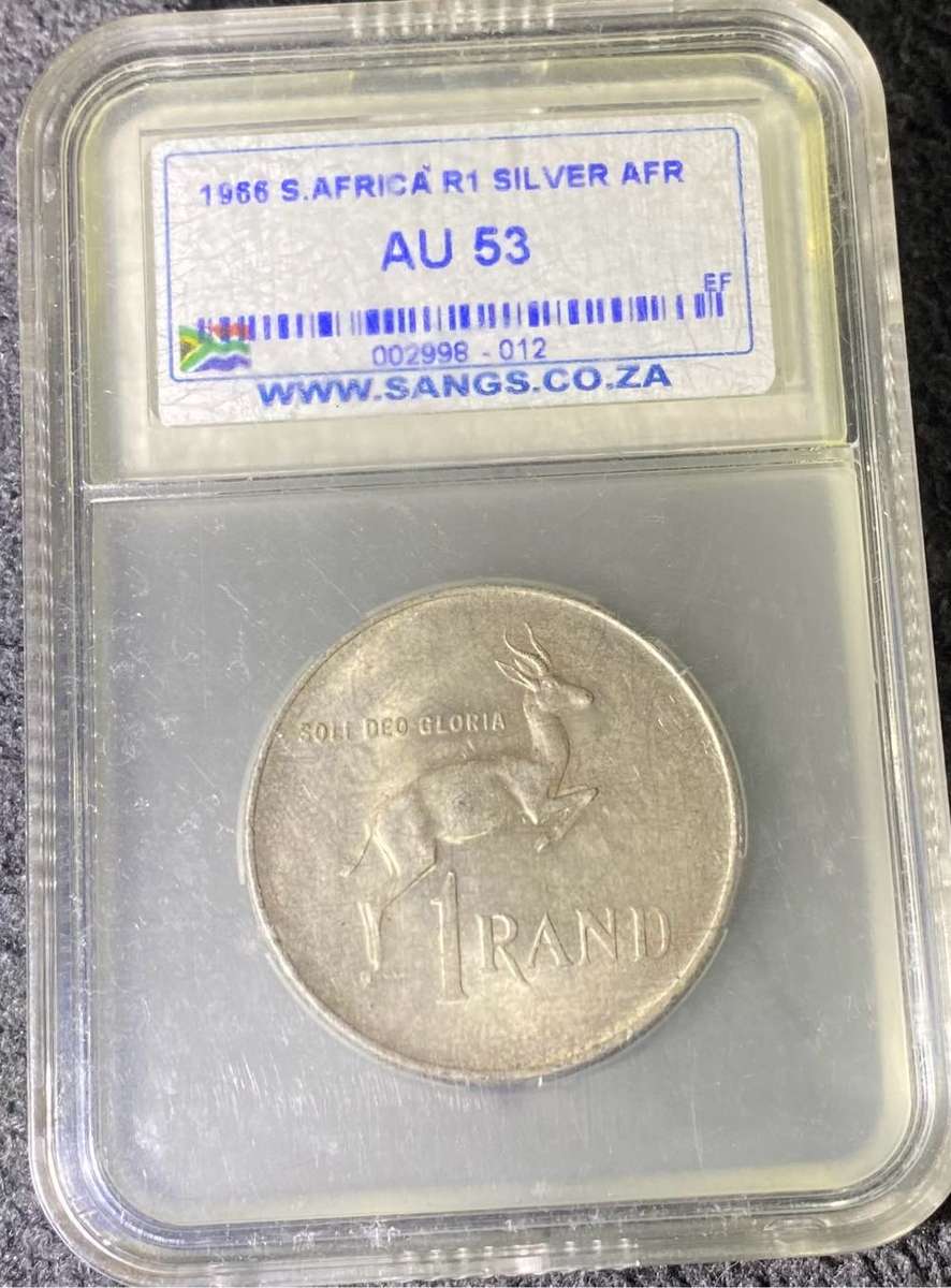 1966 South Africa R1 Silver Afrikaans