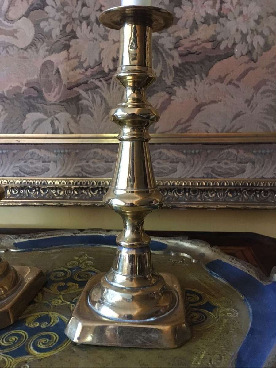 Antique brass candlesticks (not matching)