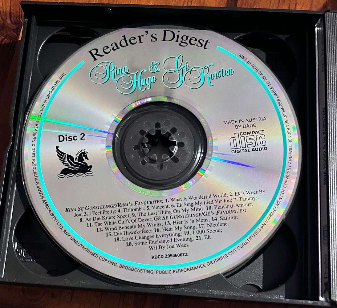 4CD set Rina Hugo & Gé Korsten (Readers Digest)
