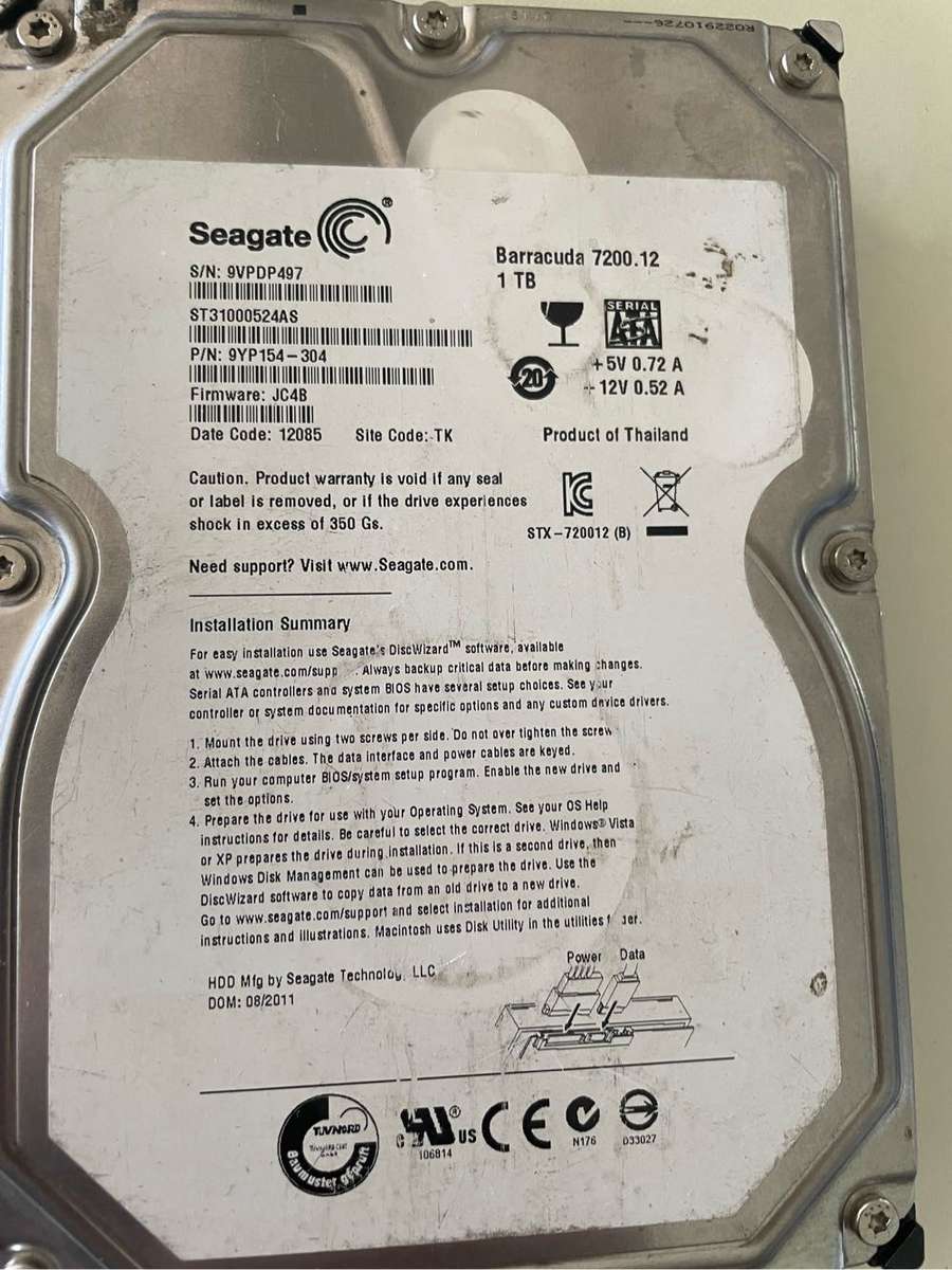 Massive Lot of HDDs**1TBs , 500GBs and even 3TB plus and SSD** Sold for parts or repair