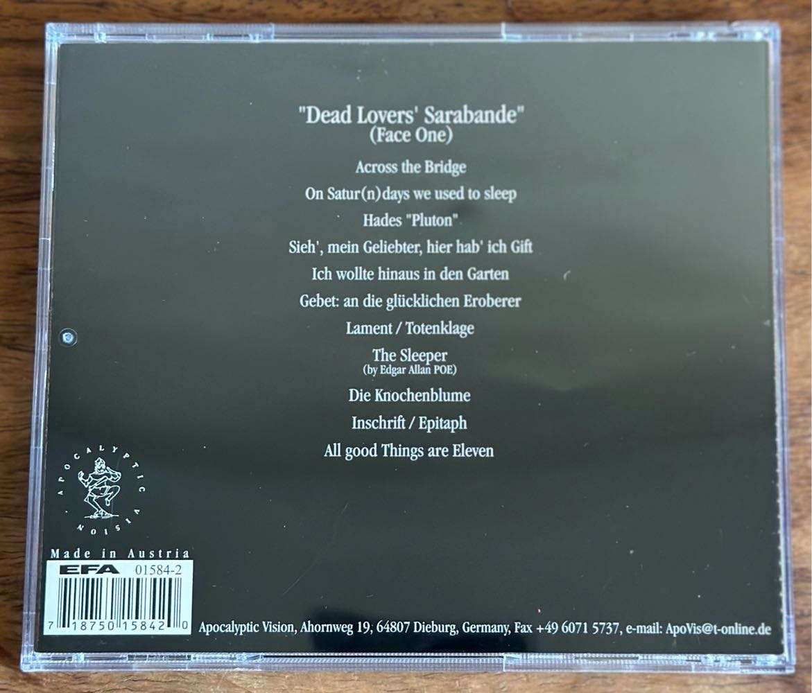 Sopor Aeternus & the Ensemble of Shadows - Dead Lovers' Sarabande (Face One)