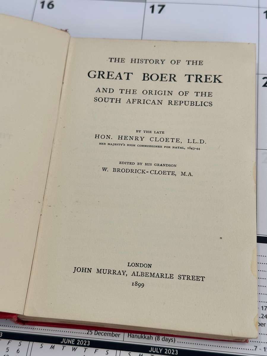 The History of the Great Boer Trek 1899 - Only 5000 Copies!
