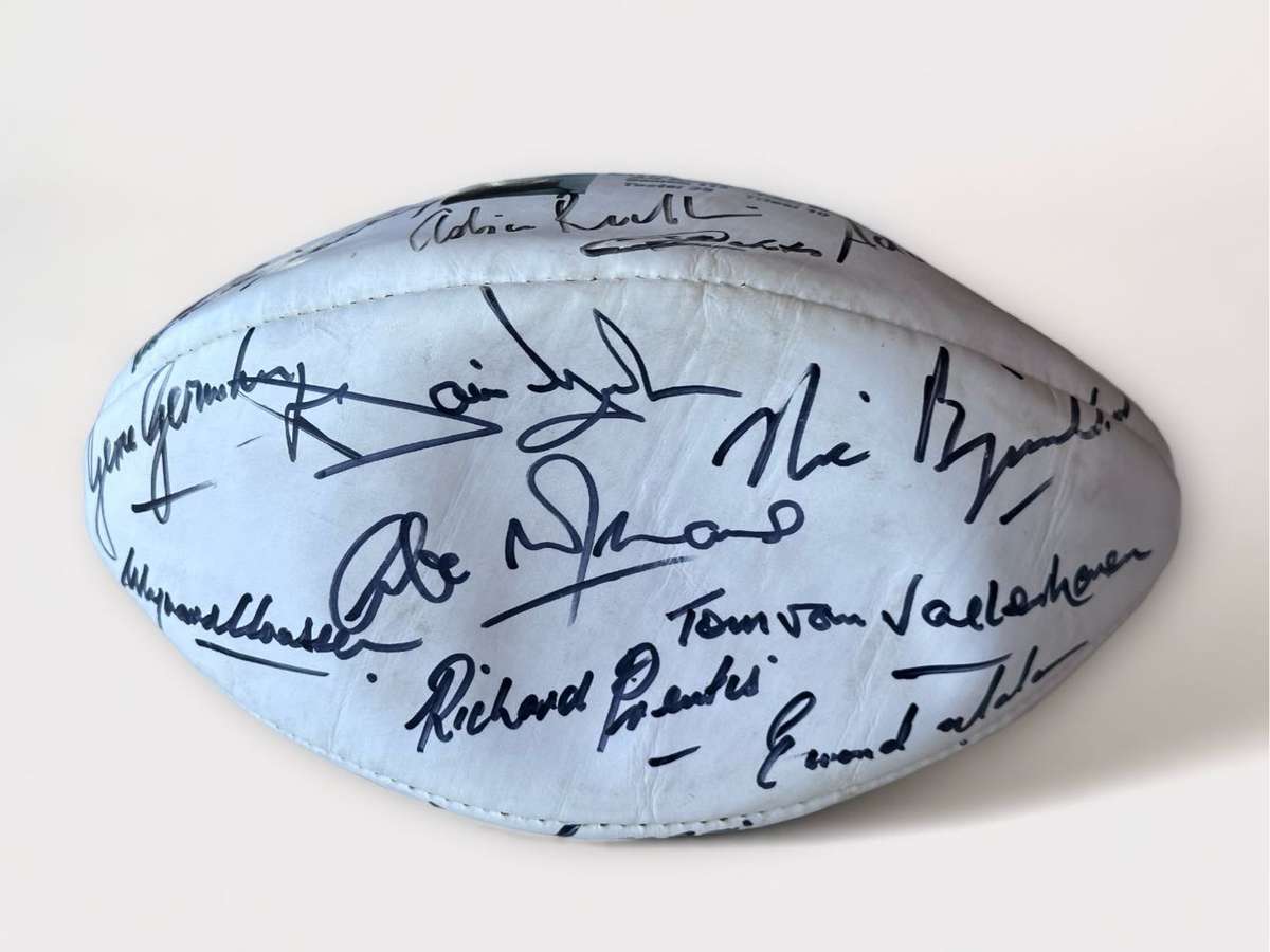 Autographed Springboks & All Blacks Rugby Balls