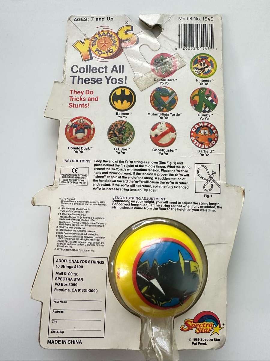VINTAGE 1989 SPECTRA STAR `DICK TRACY` RADICAL YO-YO MODEL 1543 NOS