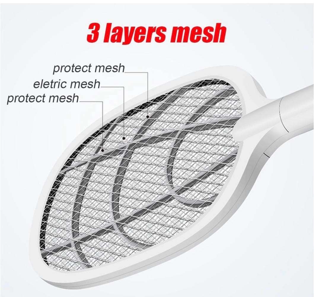 Mosquito Zapper Rechargeable Racket Fly Swatter