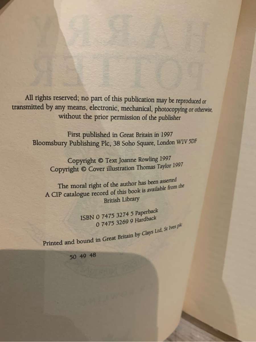 Harry Potter and the Philosophers Stone softcover