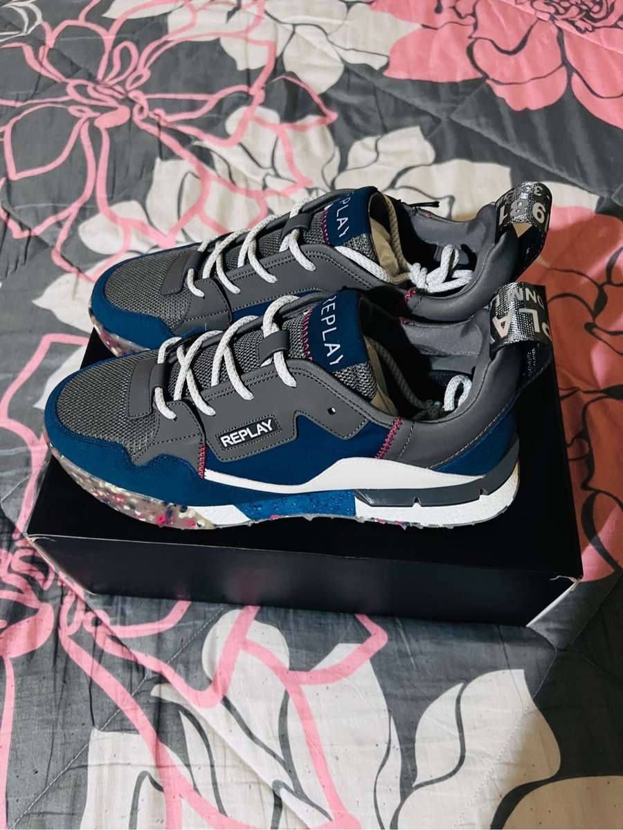 Replay field classic blue/gray sneakers