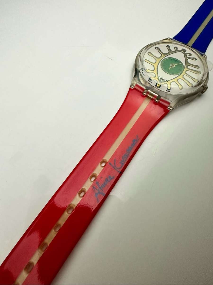 1995 MINT VINTAGE SWATCH ARTISTS EIGA-SHI GZ141 BY AKIRA KUROSAWA `100 YEARS OF CINEMA` WATCH