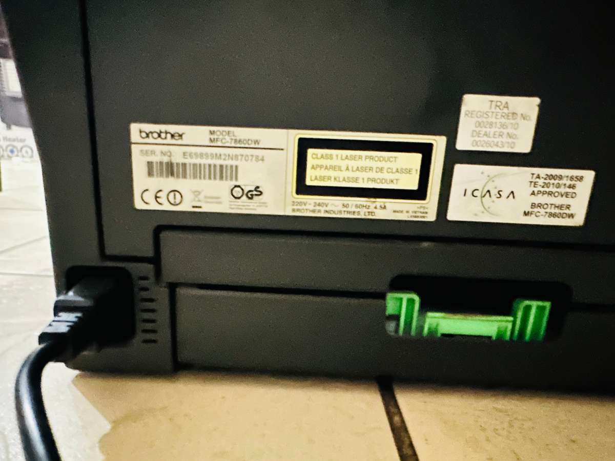 MFC-7860DW Mono Laser All-in-One + Duplex, Fax, Network, Wireless - PLEASE READ