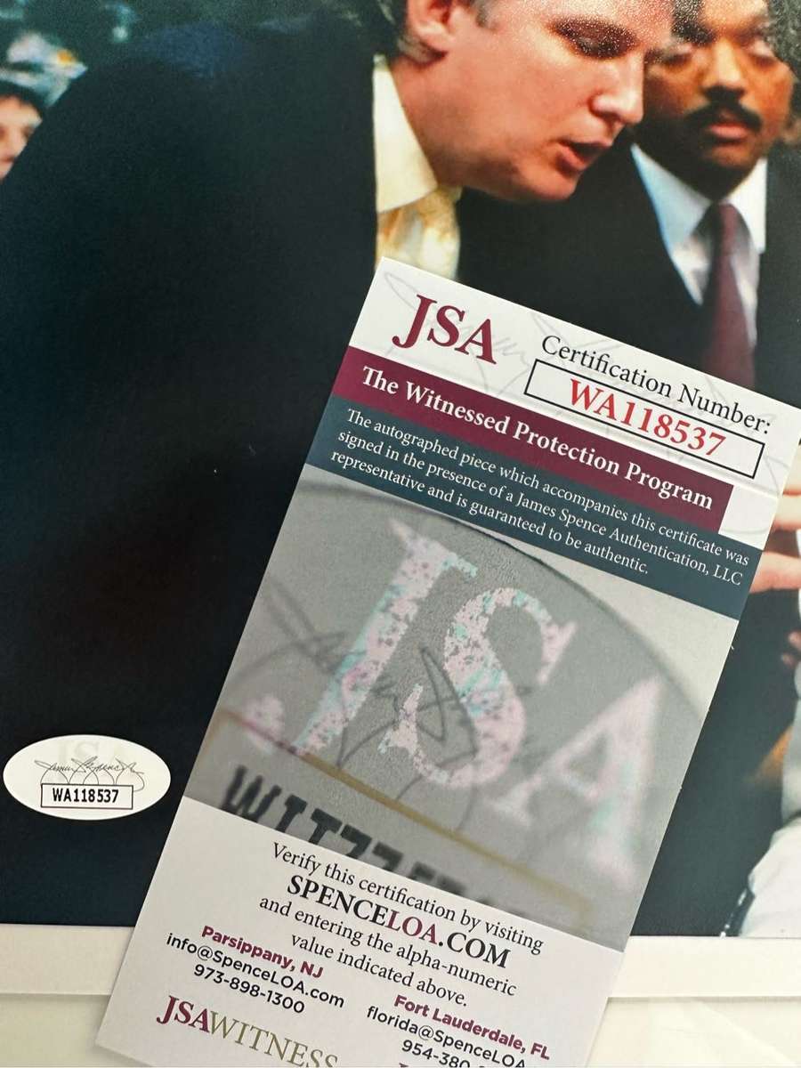 AUTHENTIC AUTOGRAPH BY MICHAEL BUFFER - YOUNG DONALD TRUMP IN PICTURE- WITH COA