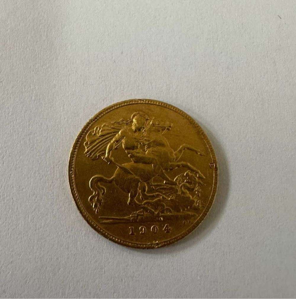 Great Britt Gold Sovereign Edward VII 1904 #1