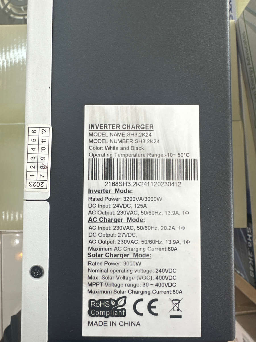 Vito 3.2 Kva 3000 watt 24v MPPT Hybrid Inverter SH3.5K24