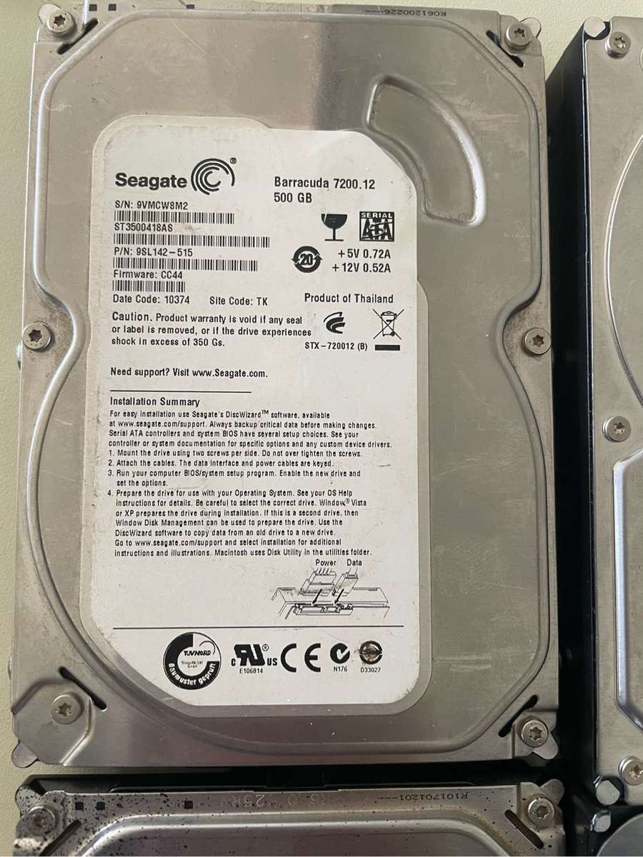 Massive Lot of HDDs**1TBs , 500GBs and even 3TB plus and SSD** Sold for parts or repair