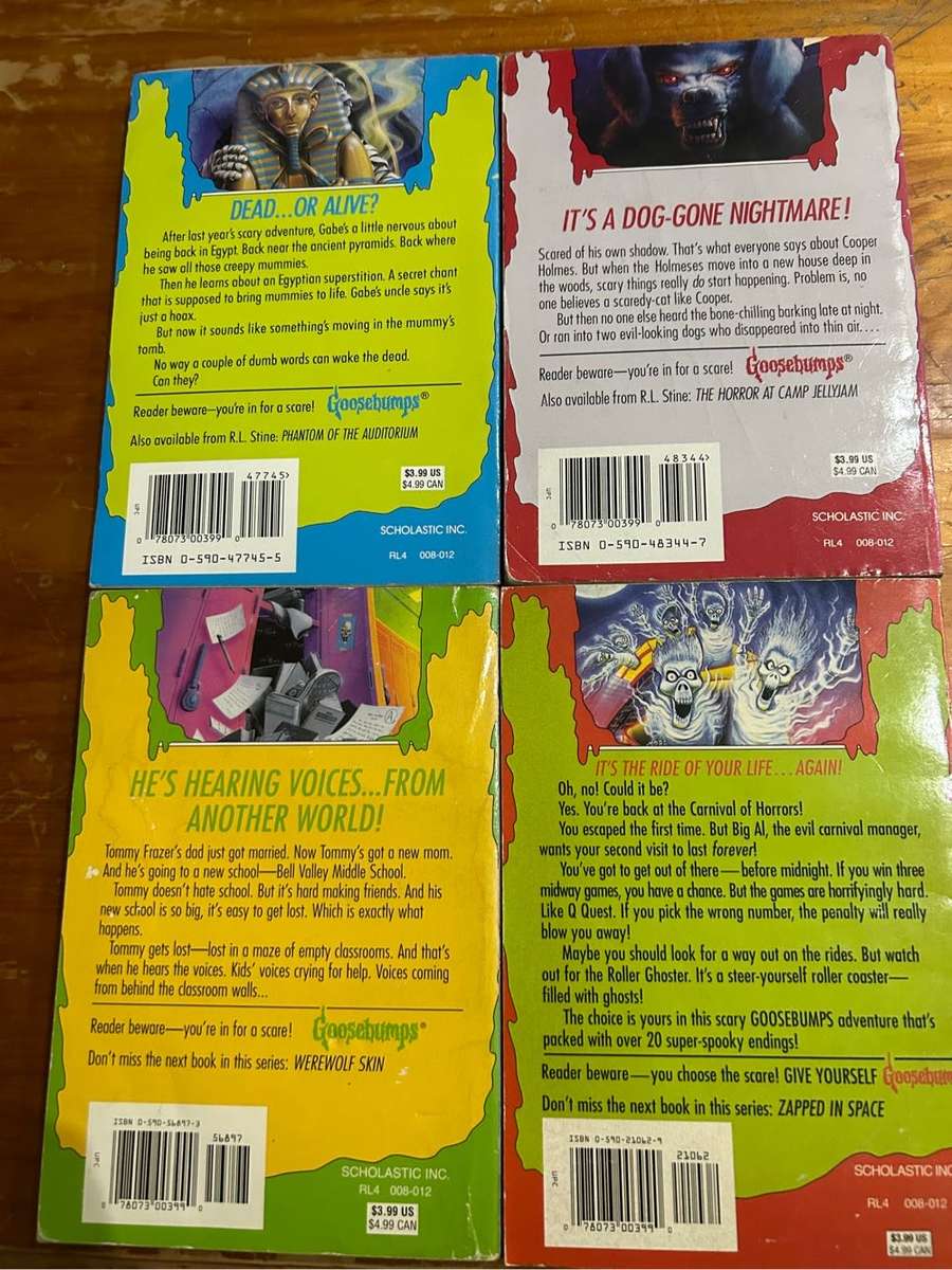 Goosebumps book bundle of 8