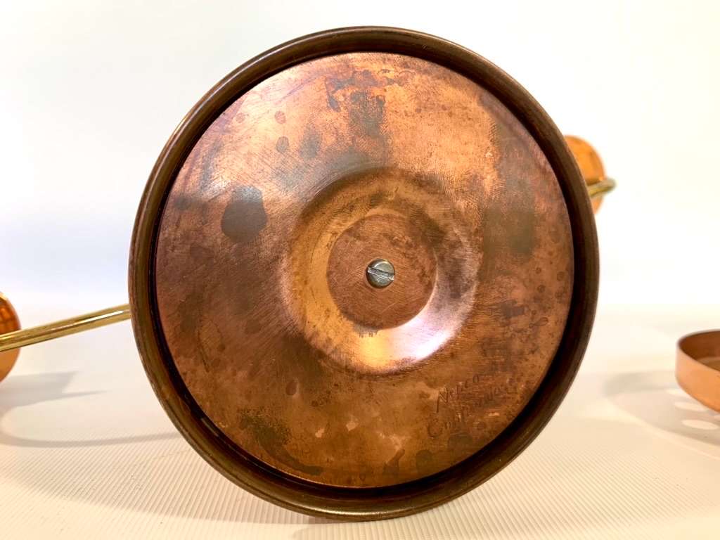 Vintage Copper Candle Holder with Incense Burner