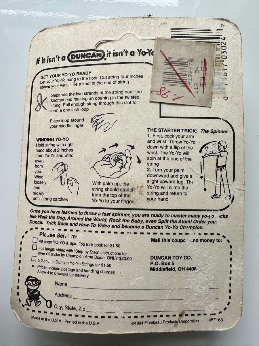 VINTAGE - GENUINE 1997 COCA COLA DUNCAN YOYO - ORIGINAL PACKAGING - VERY RARE & HIGHLY COLLECTIBLE