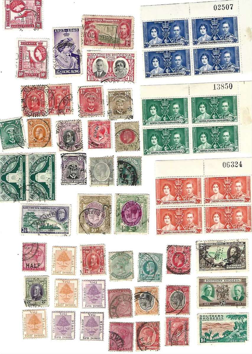 Stamp collection, 2 crates of stamps