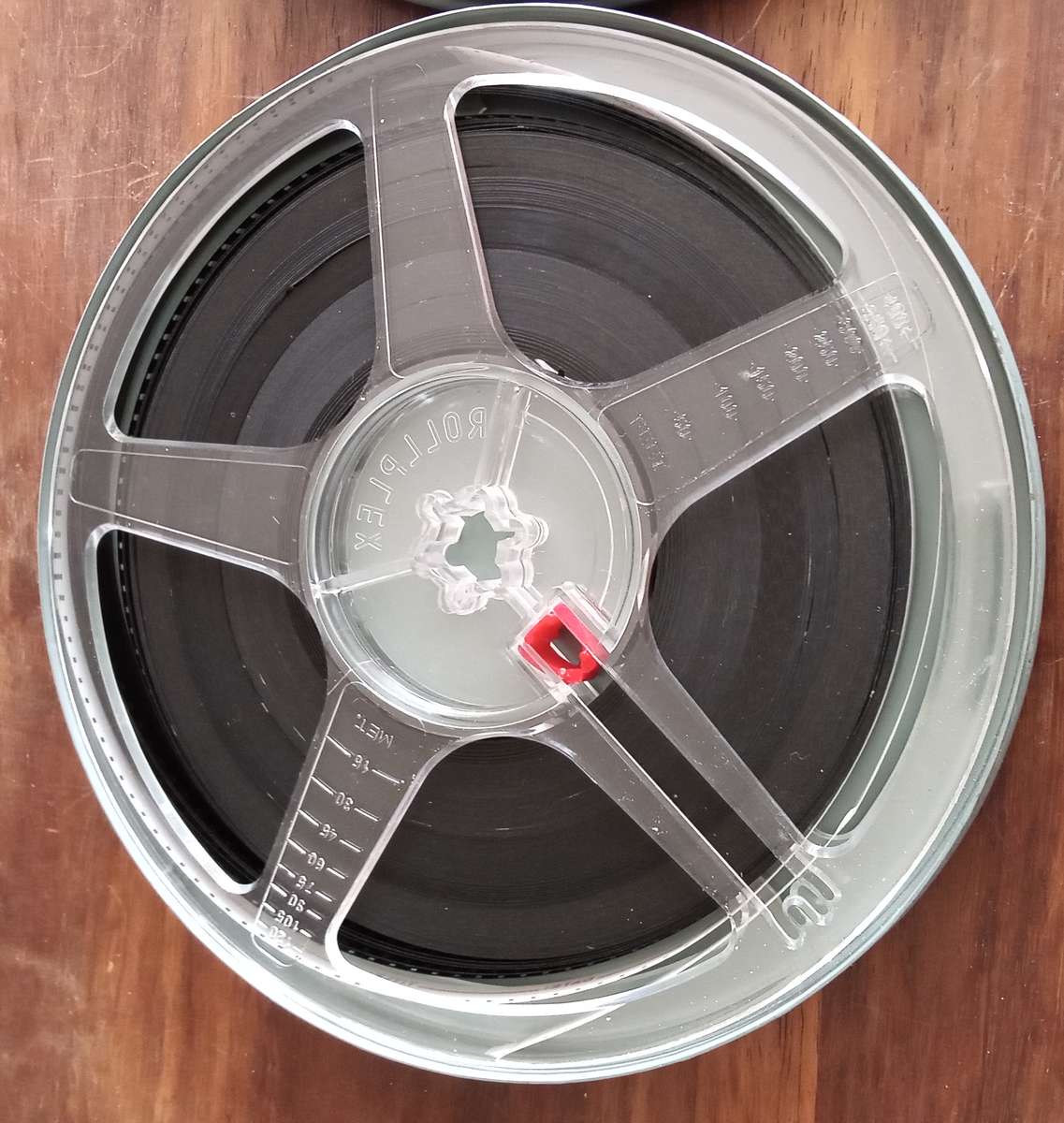 9.5mm Projector Film Reel in Vintage Tin. Blyderiver Canyon, Salt Rock, Game reserve footage.