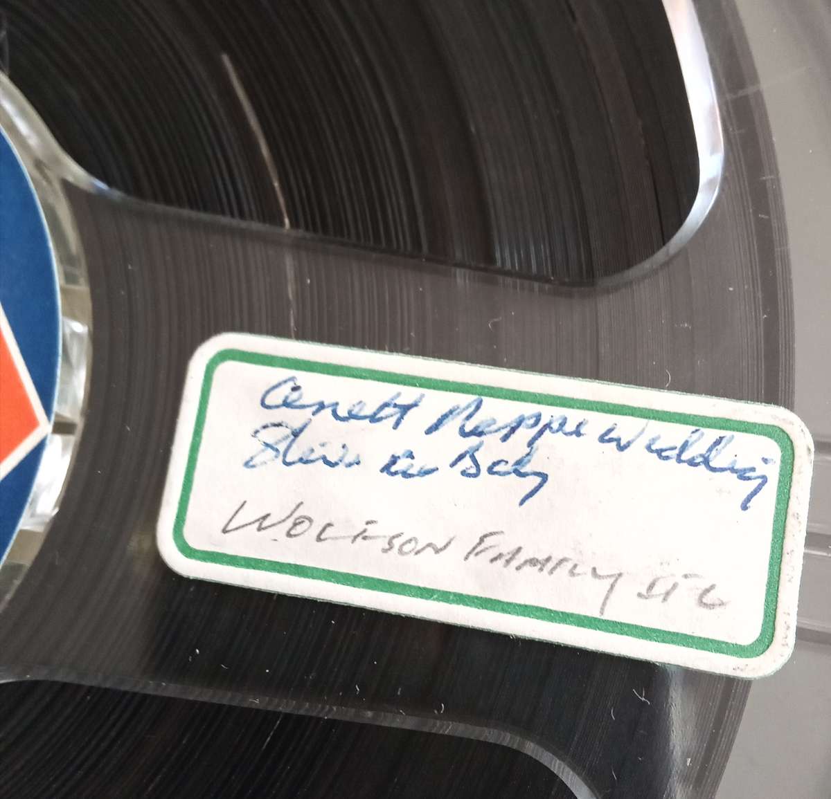 9.5mm Projector Film Reel in Vintage Tin.