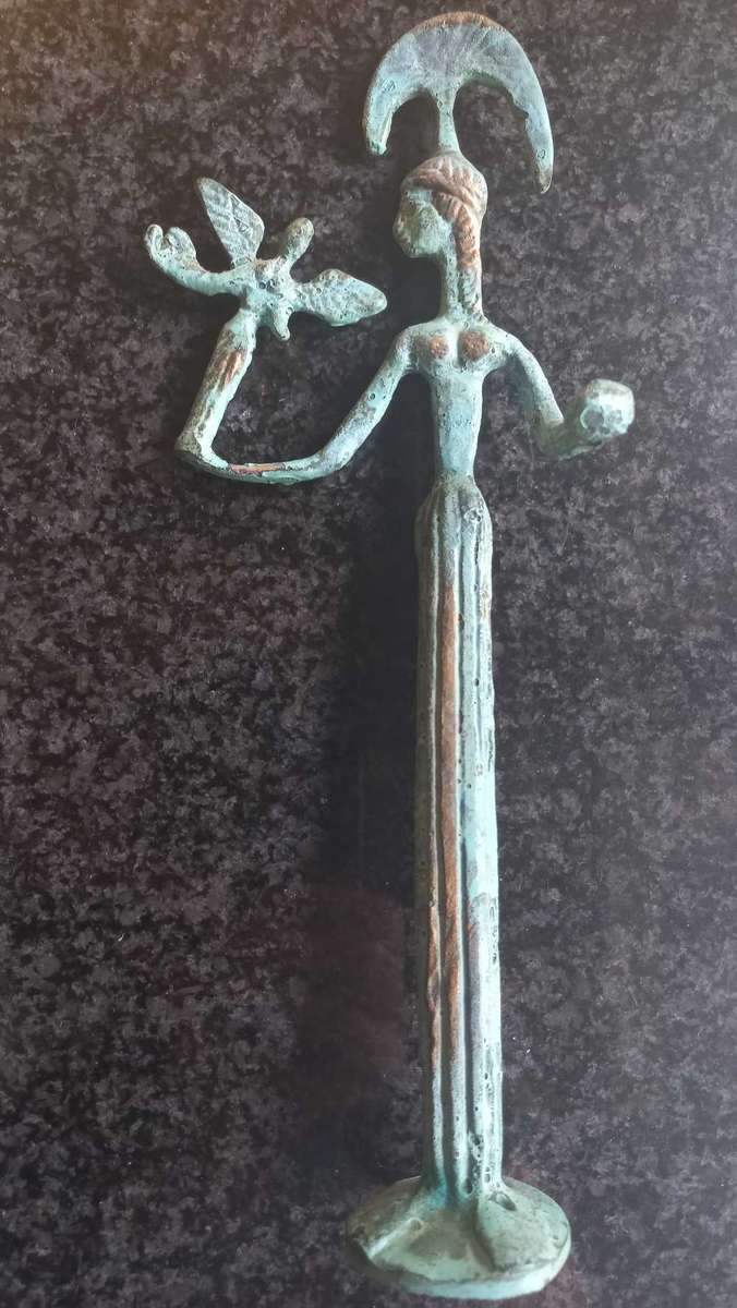 Vintage aged brass sculptures Ancient Greek Roman Mythology Achilles Chariot