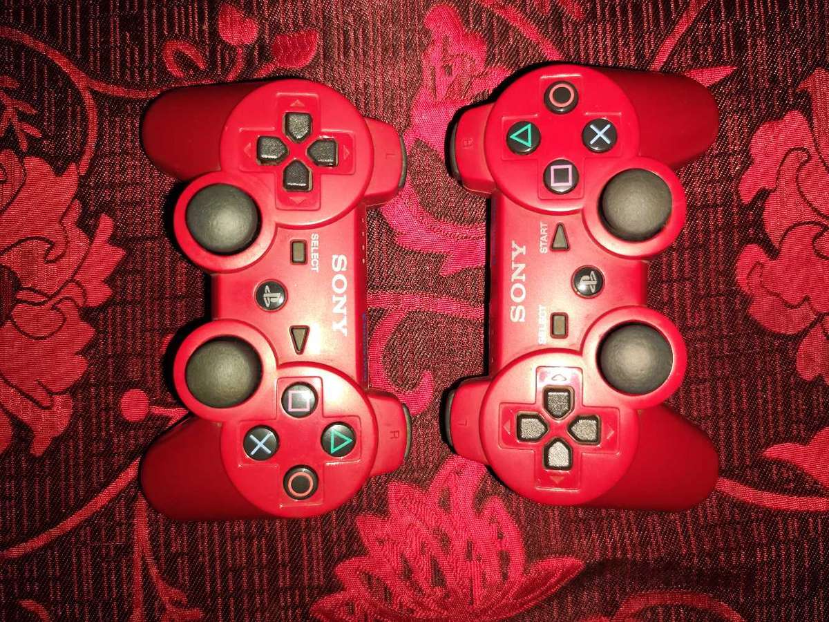 Ps3 console bundle  garnet red Playstation3  500gb