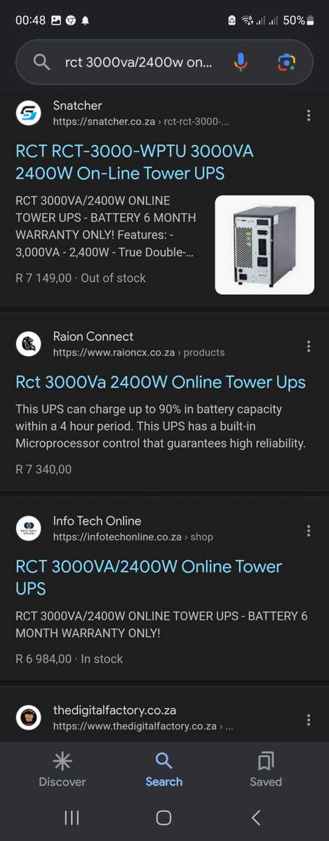 RCT 3000va/2400w Online Tower UPS (RCT-3000-WPTU)
