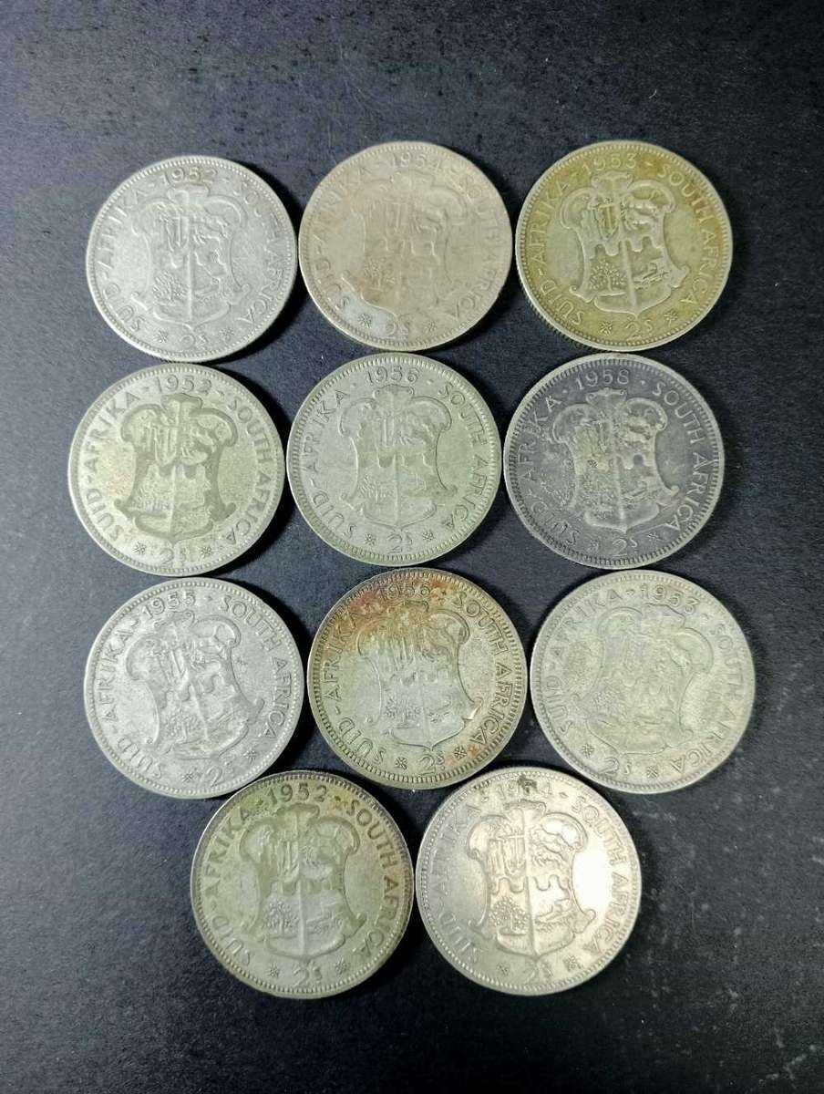 11 x silver 2 Shillings