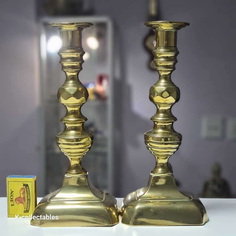 2 x beautiful brass candle stands
