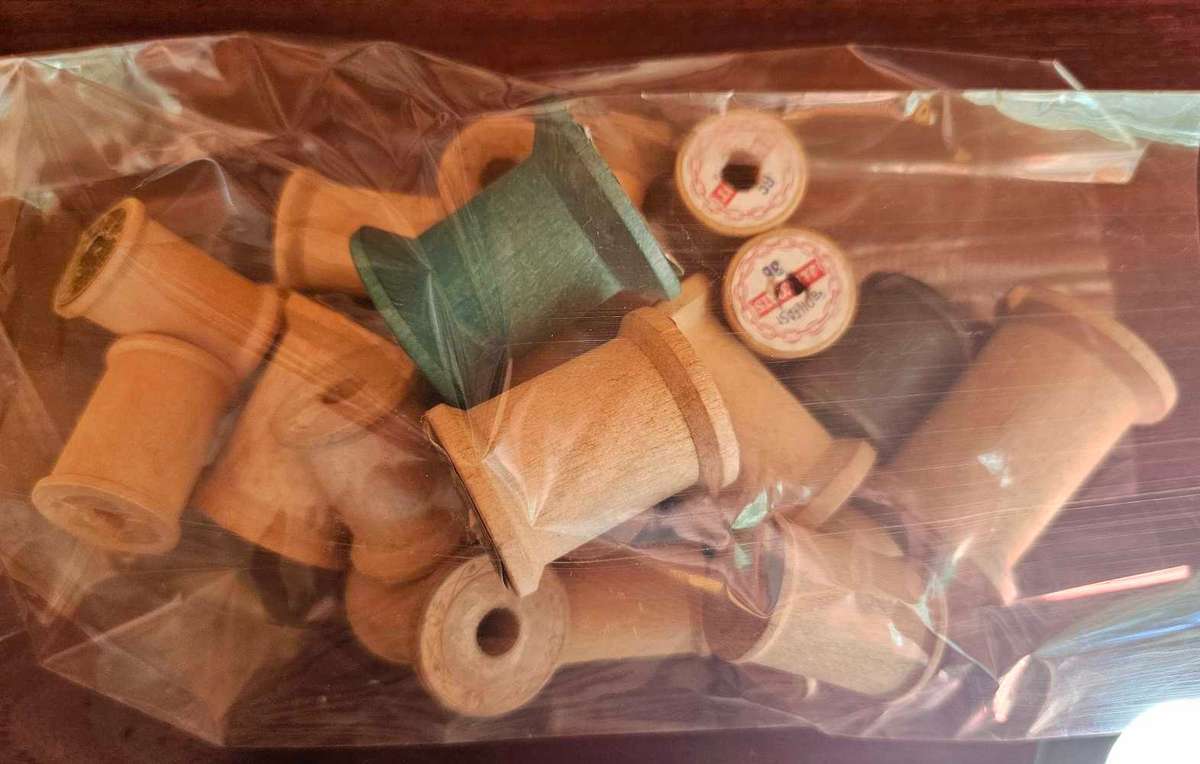 Vintage wooden spools