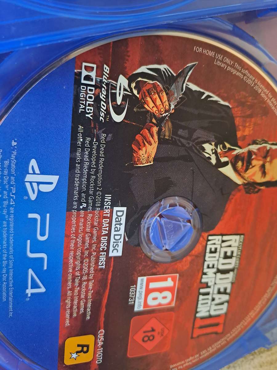 Ps4 red dead redemption 2 (data disk only  the player disk is missing )
