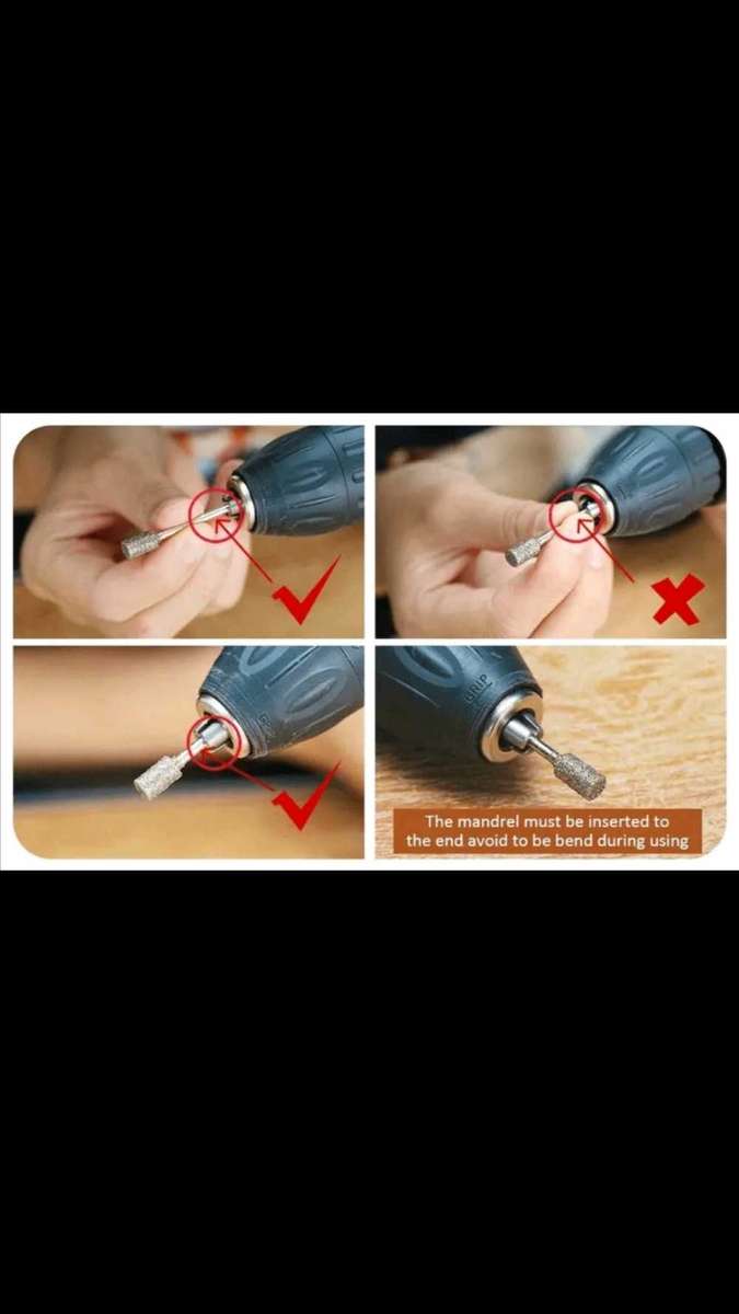 50pcs Diamond Coated Grinding Head Grinding Burrs Lapidary Set for Dremel Rotary Tool. Many uses.