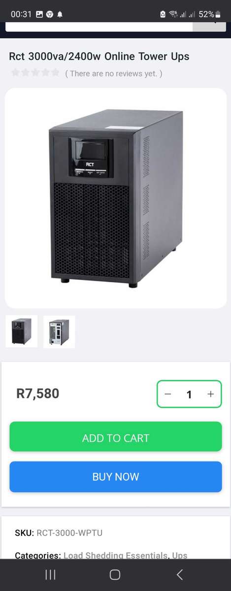 RCT 3000va/2400w Online Tower UPS (RCT-3000-WPTU)