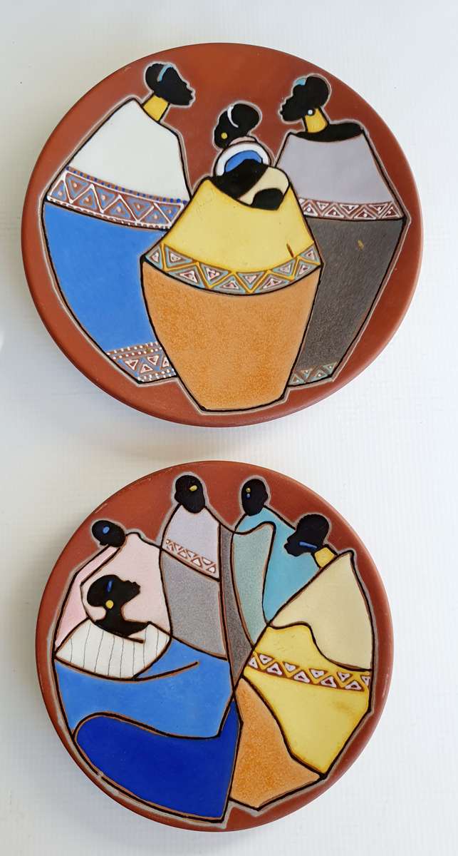 Vintage Kalahari Wall Hanging Terracotta Coated Plates