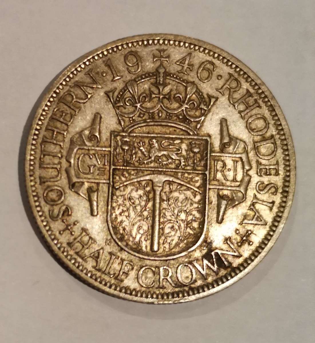 1946 Southern Rhodesia Half Crown