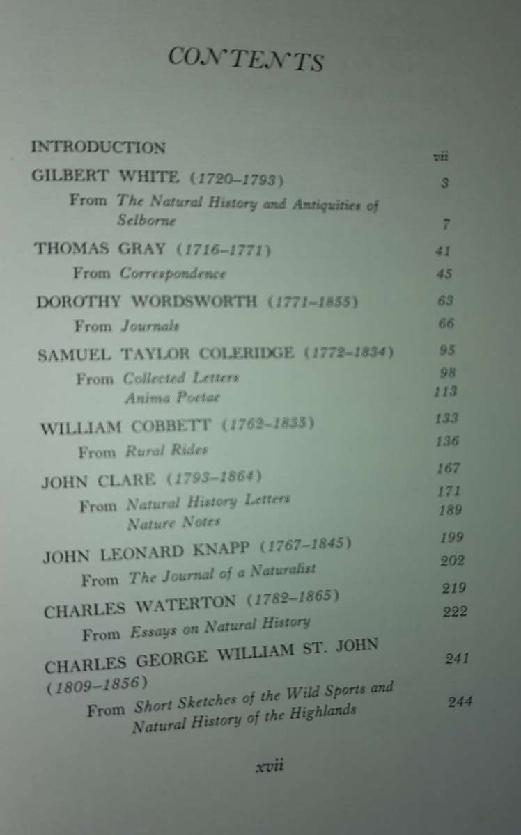 THE POETRY OF EARTH - a collection of English Nature Writings 1966