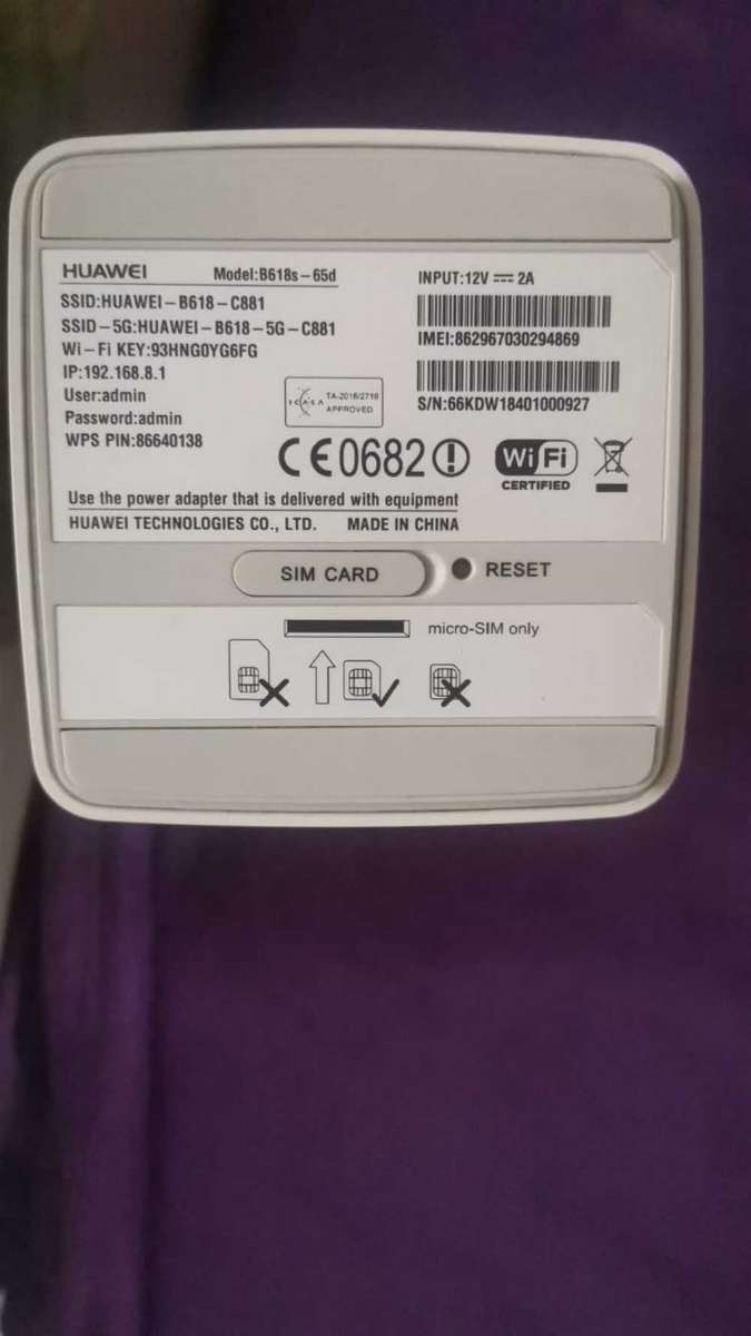 Huawei B618 -65d LTE wifi router