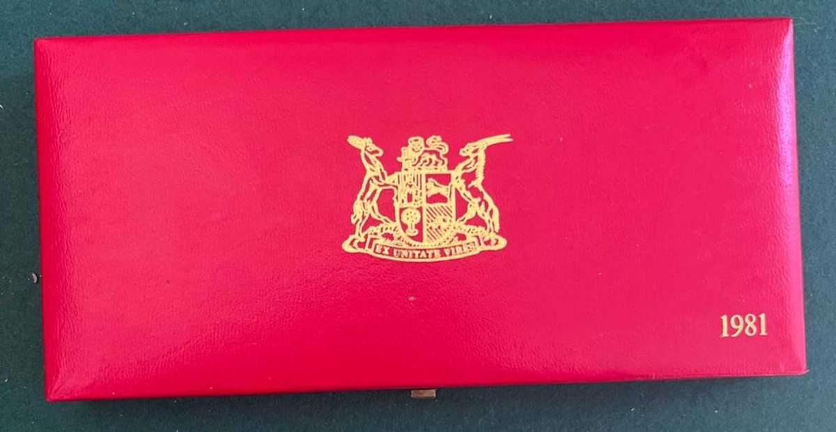 1981 RSA PARTIAL PROOF SET. NO 1/2 CENT