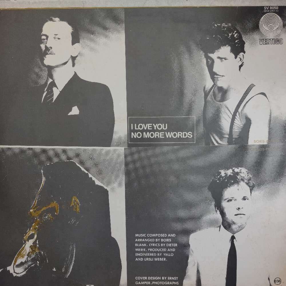 Yello: I Love You. 12" L.P.